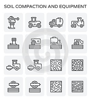 Soil compaction icon photo