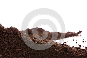 Soil or dirt isolated on white background