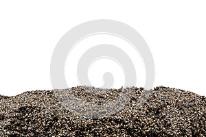 Soil or dirt section isolated