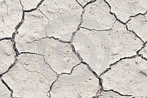 Soil drought cracked texture