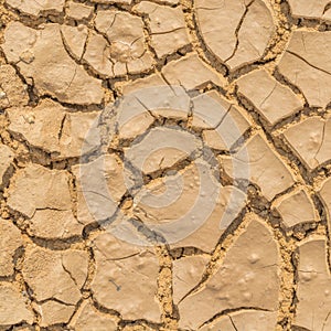 Soil drought cracked texture