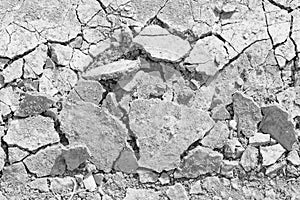 Soil drought cracked texture