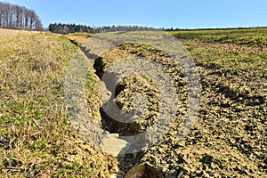 Soil erosion field