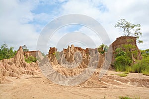 Soil erosion of rain and wind called Sao Din Na Noi, Nan