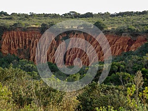 Soil formations caused by erosion in the Addo Elephant Park, Sou