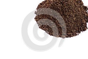 Soil isolated on a white background