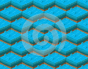 Soil layers vector isometric pattern