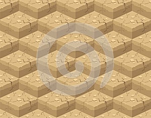 Soil layers vector isometric pattern