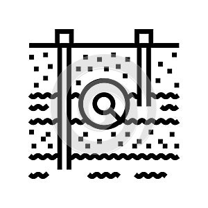 soil permeability hydrogeologist line icon vector illustration photo