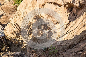 Soil Pillar by environment for imprisoned the tiger in Nan