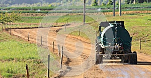 Soil road in countryside