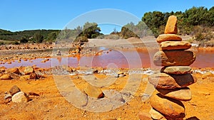 Soil and rocks at Rio Piscinas, Sardinia