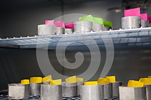 Soil samples for testing in the laboratory. soil samples for moisture content test at the oven. soil mechanic