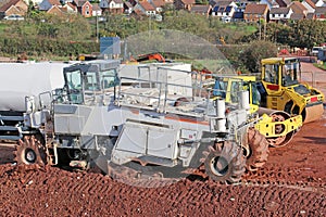 Soil Stabiliser on a construction site