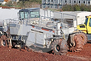 Soil Stabiliser on a construction site