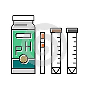 soil test kit garden tool color icon vector illustration