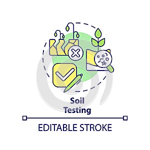 Soil testing concept icon