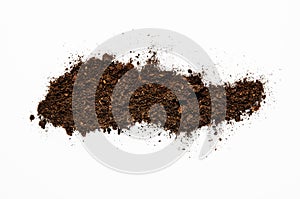 Soil texture background isolated on white