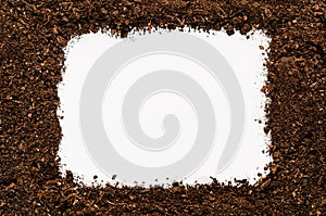 Soil texture background isolated on white