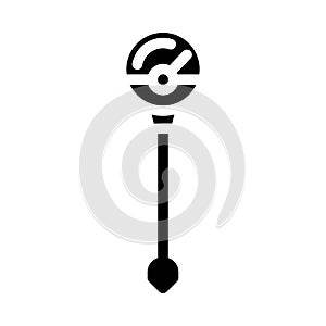 soil thermometer compost glyph icon vector illustration