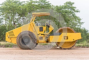 soil vibration roller during