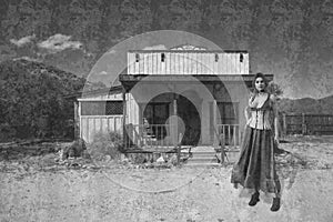 Old West Brothel, Dancing Girl, Prostitue