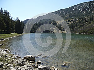 Soinsee lake in Bavaria, Germany, springtime