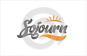 sojourn black hand writing word text typography design logo icon