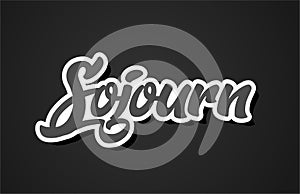 sojourn hand writing word text typography design logo icon