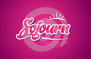 sojourn word text typography pink design icon