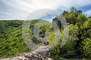 Soko Grad medieval fortress near the city of Sokobanja in Eastern Serbia