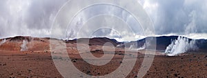 Sol de la Ma ana geysers, Bolivian altiplano, Bolivia photo