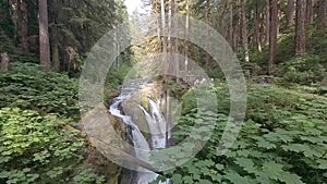 Sol Duc Falls with Tourists