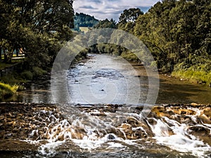 Sola river, a right tributary of the Vistula river. Poland photo