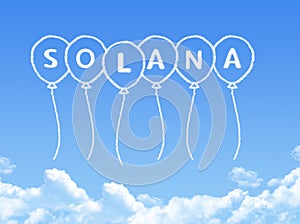 Solana balloon cloud shape on sky