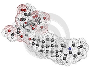 Solanine nightshade poison molecule. Present in potatoes, especially in the green parts