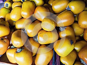 Solanum sessiliflorum or Cocona is a fruit that grows in tropical areas photo