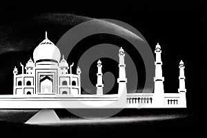 Solapur, Mah?r?shtra, India. Black & White City Logo. Generative AI.