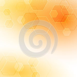 Solar abstract hexagon background