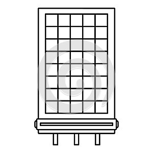 Solar battery icon, outline style