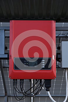 Solar battery management system. Controller of power, charge of the solar panels. Solar tracker