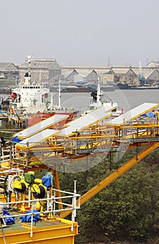 Solar battery panel on oil and gas platform