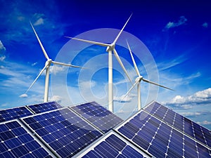Solar battery panels and wind generators