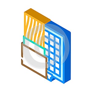 solar cables isometric icon vector illustration