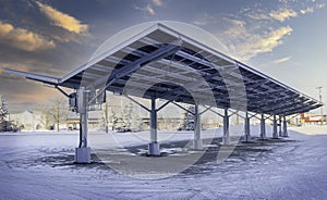 A solar carport for producing renewable energy