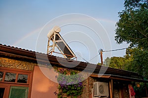 Solar cell, a building and a rainbow