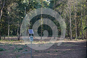 Solar cell and CCTV  In the forest