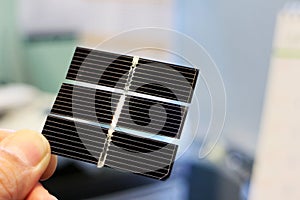 Solar Cell Hand Holding Energy Abstract