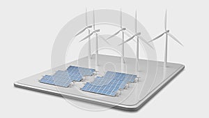 Solar cell panel and wind turbine