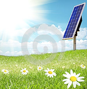 Solar cell and sunray photo